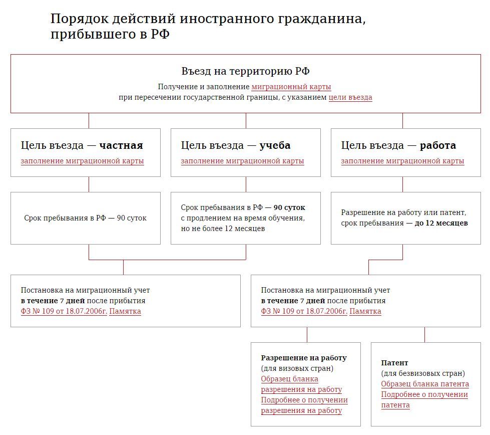 Порядок действий иностранного гражданина для получения гражданства  Российской федерации